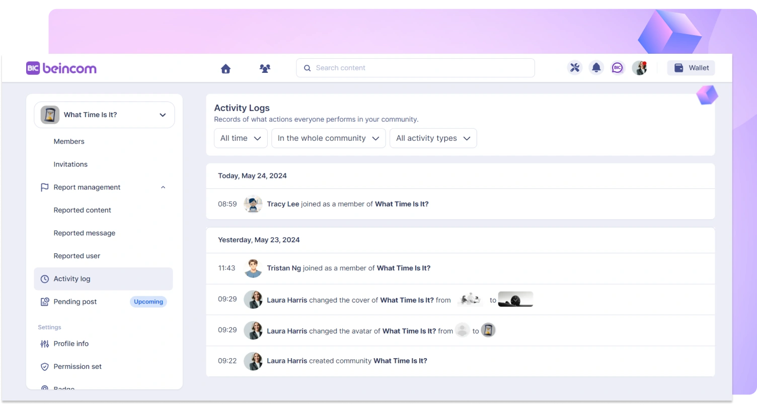 Activity Logs