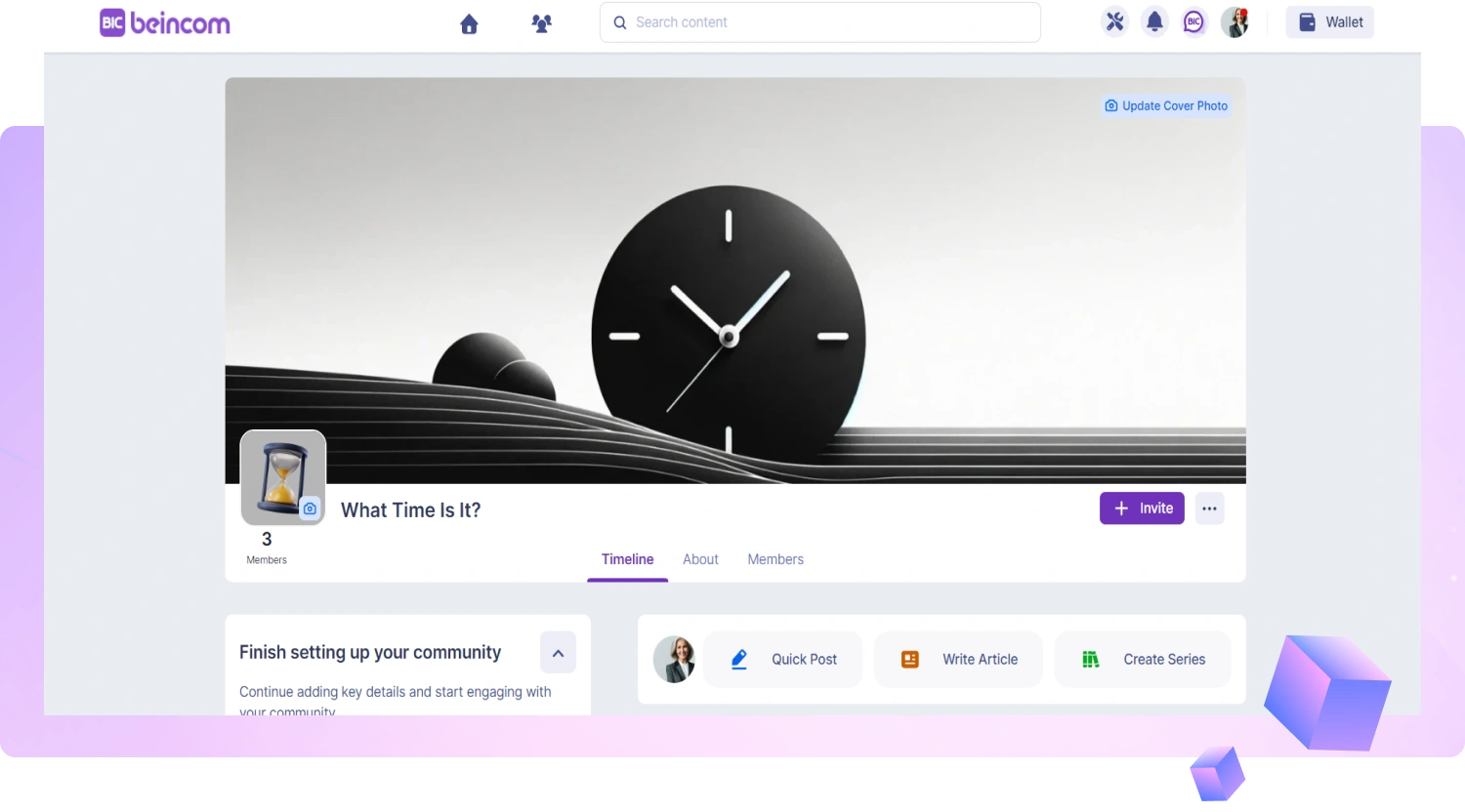 Create new community- step 3